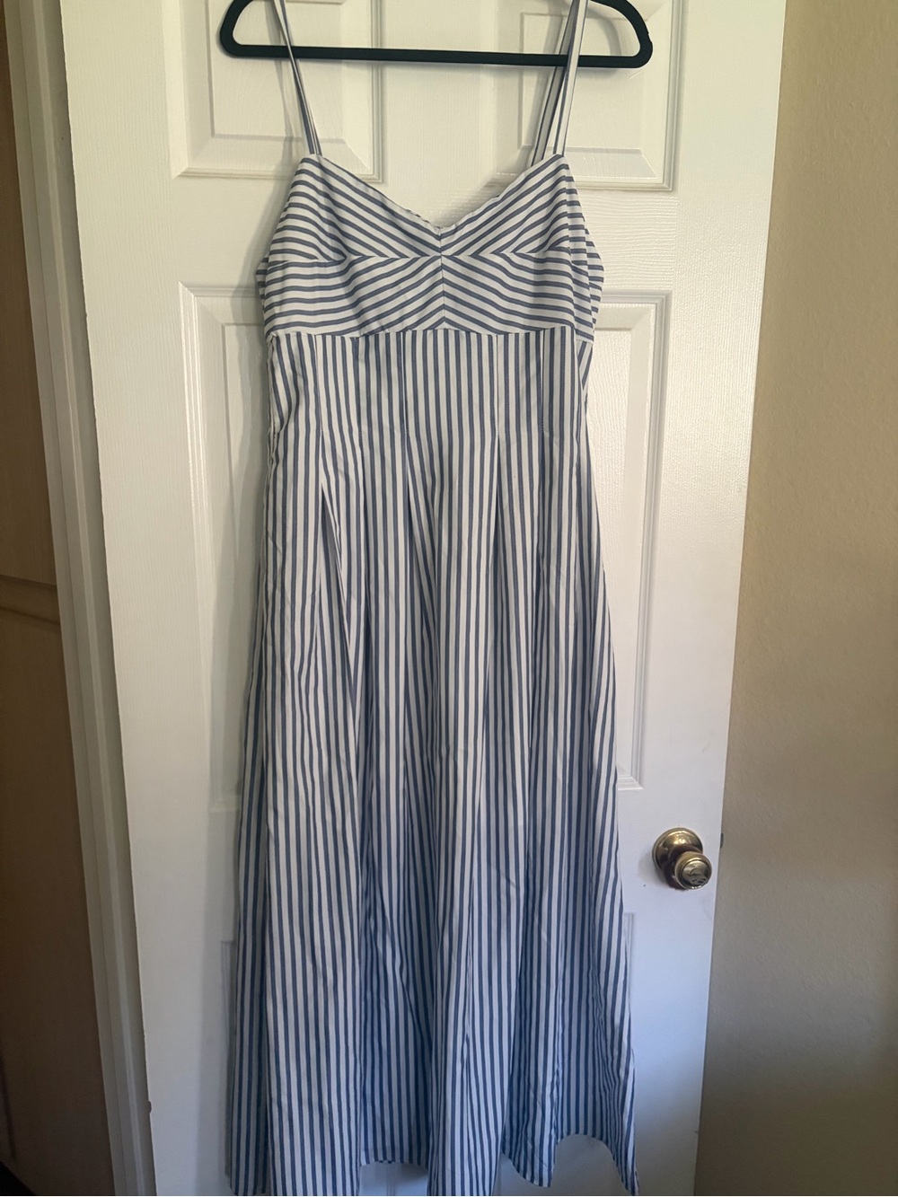 Altar'd State Blue and White Striped Maxi Dress
